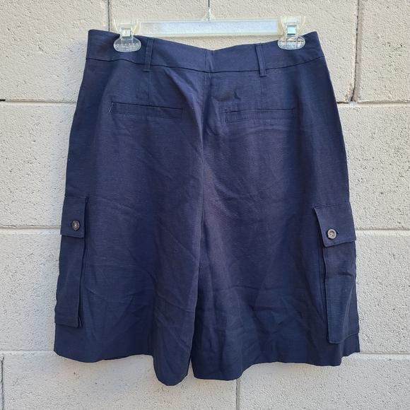 Boden | Ailesbury Linen Blend Cargo Shorts in Navy Size 6 - Picture 7 of 13